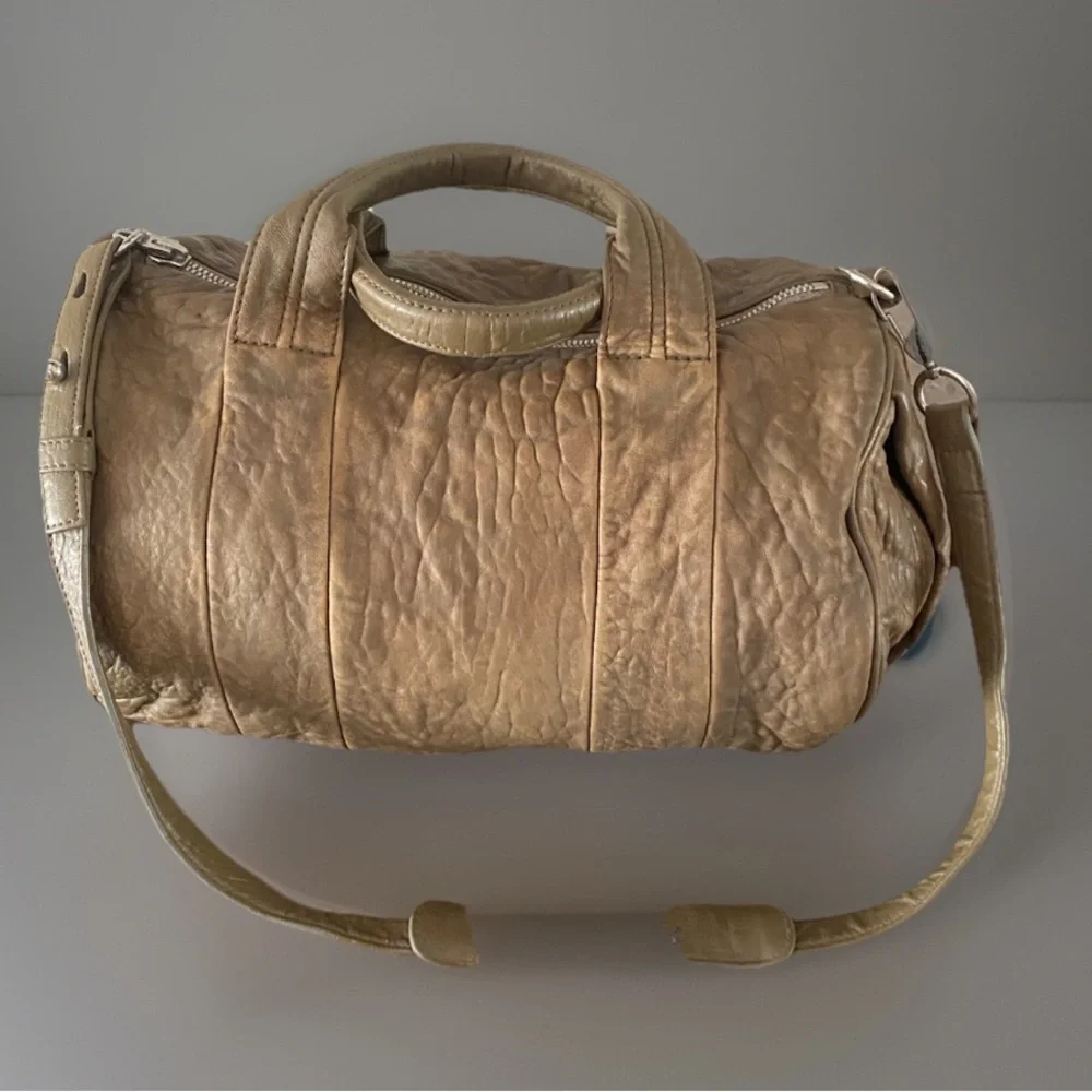 Alexander Wang Rocco Bag Mushroom Grey Pebbled Leather Silver Hardware $1295 men